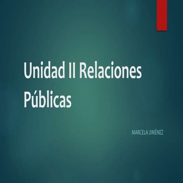 Unidad ii relaciones públicas