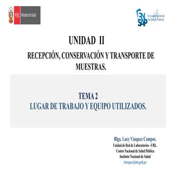 UNIDAD II TEMA 2 CONSERVACION Y TRANSPORTE