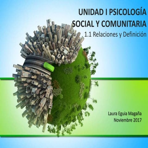 Unidad 1 Psicología Social y Comunitaria