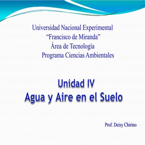 Unidad iv agua y aire en el suelo | PDF