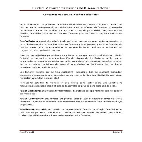 Unidad iv conceptos basicos de diseño factorial