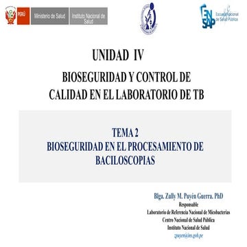 UNIDAD IV TEMA 2 BIOSEGURIDAD EN EL LABORAT