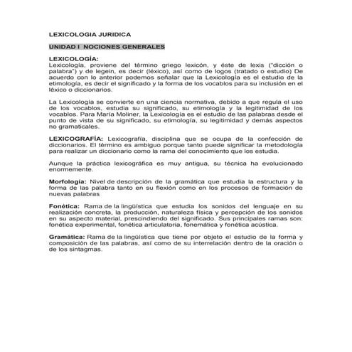Unidad i y ii lexicologia juridica (1)