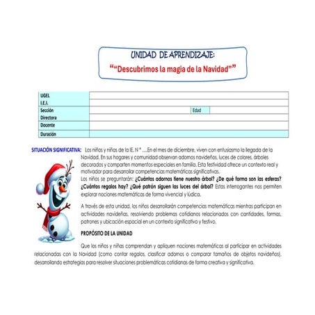 UNIDAD LA MAGIA DE LA NAVIDAD.pdf....... | PDF
