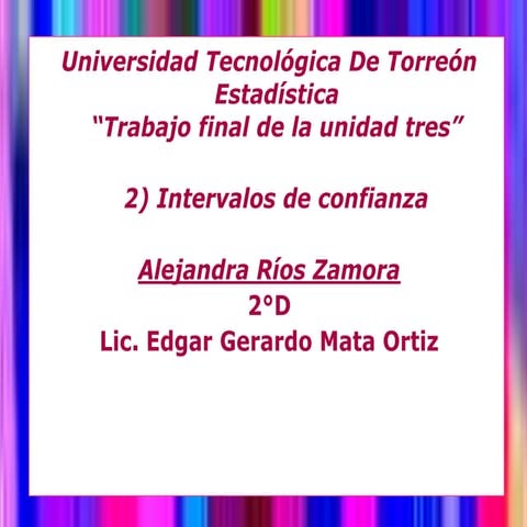 Intervalos De Confianza