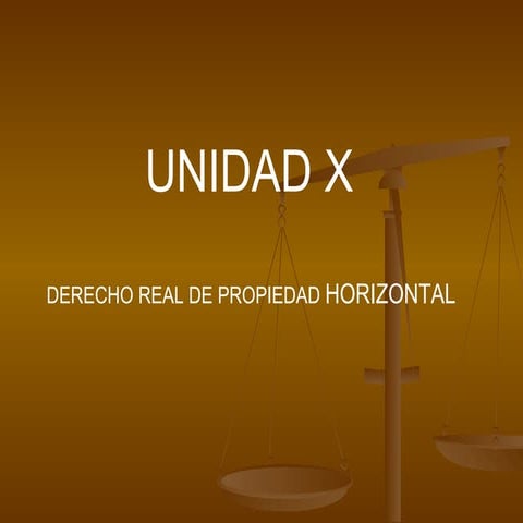 Unidad x derecho real de propiedad horizontal