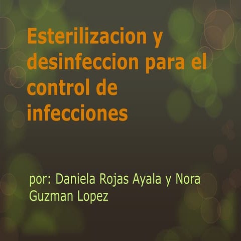 Esterilizacion y desinfeccion 