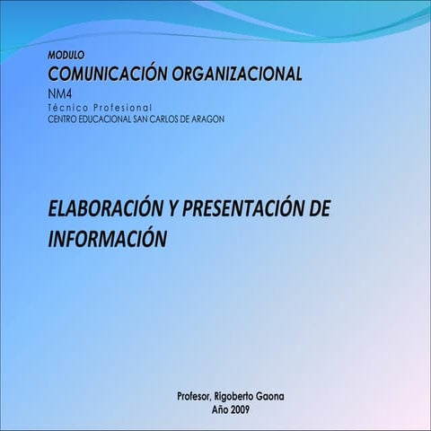 Unid III   Elaboración Y Presentación de Información
