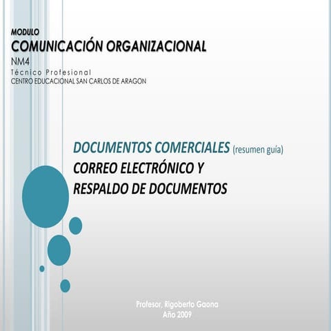 Unid IV   Documentos Comerciales & Correo Electrónico Parte1