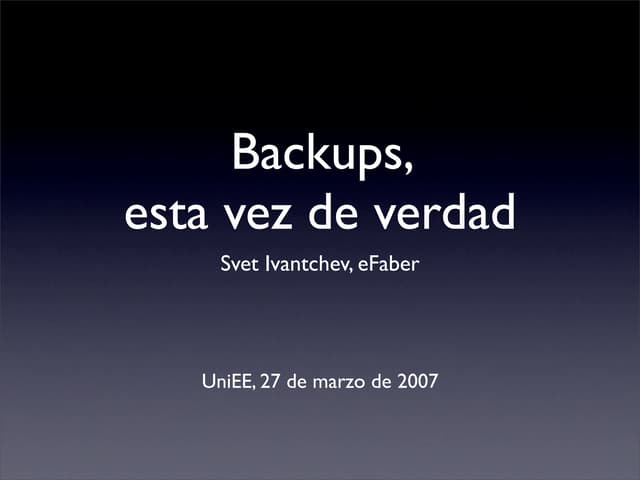 Backups