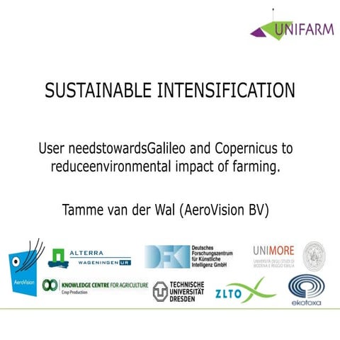 User needs for environment-smart farming