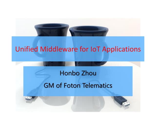 Unified Middleware for Internet of Things