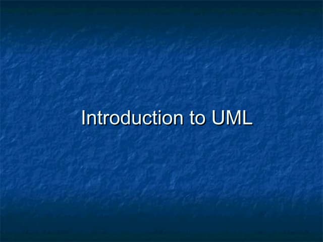 Unified Modeling Language