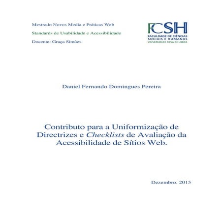 Uniformizacao de Directrizes de Acessibilidade