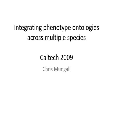 Integrating phenotype ontologies across multiple species