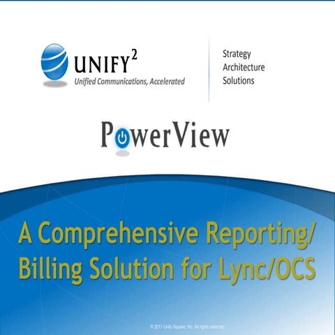 Unify² Power View 3.0 For Microsoft Lync Server 2010