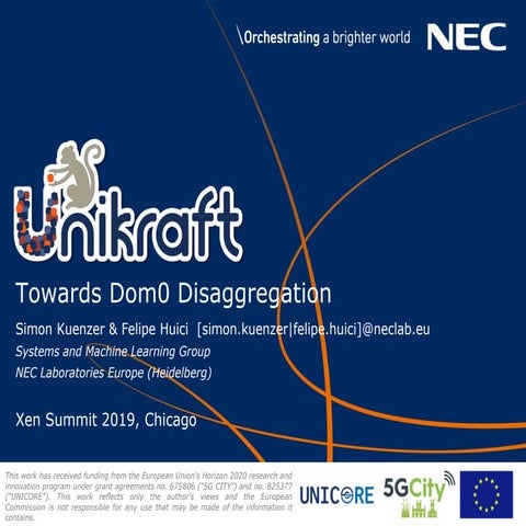 XPDDS19: Unikraft Dom0 Disaggregation