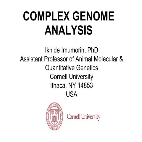Unilag workshop   complex genome analysis
