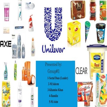 Research Report on Unilever Globally (By Seetal Daas and Group)