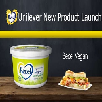Unilever New Product Launch - Becel Vegan