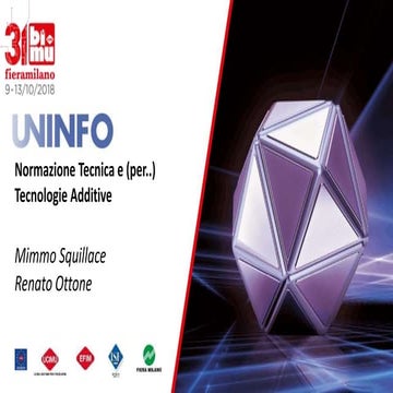 Normazione Tecnica per Tecnologie Additive
