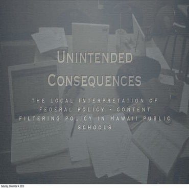 Unintended Consequences: Content