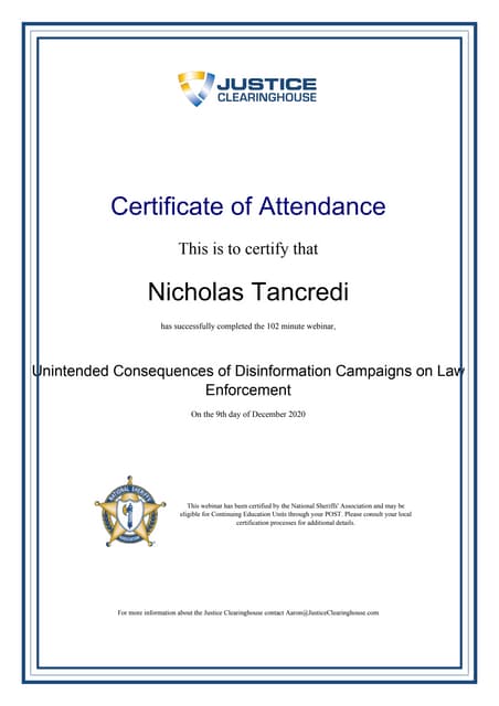 Unintended Consequences of Disinformation Campaigns on Law Enforcement