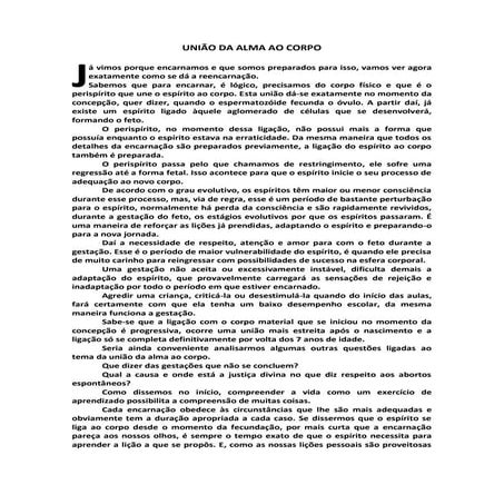 União da Alma ao Corpo