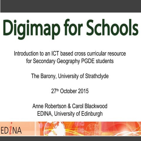 Digimap for Schools for Secondary School