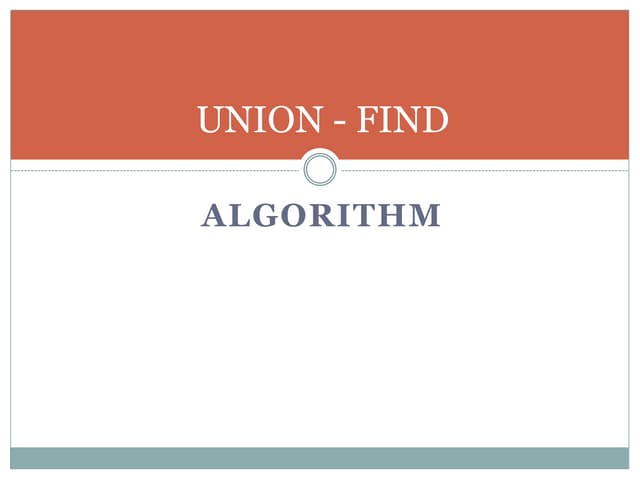 Union find | PPT