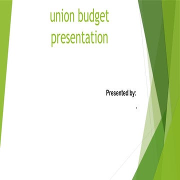 union budget presentaton power point 2024