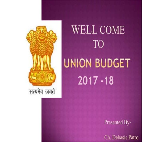 Union budget 2017-18 of india
