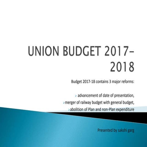 Union budget 2017 2018