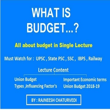 Union budget of india ppt by Rajneesh Chaturvedi