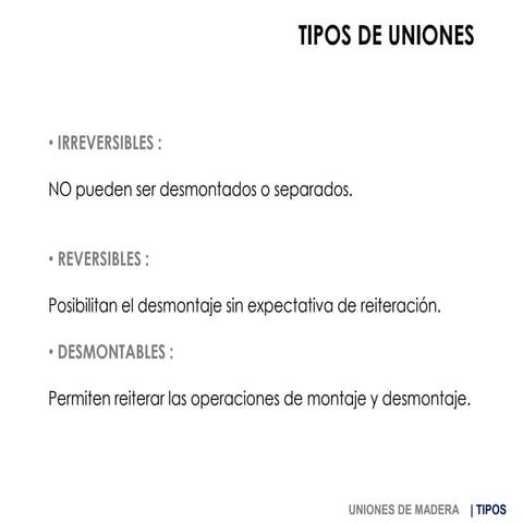 Uniones y emplames de madera