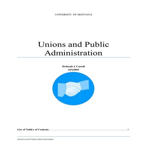Unions and Public Administration 