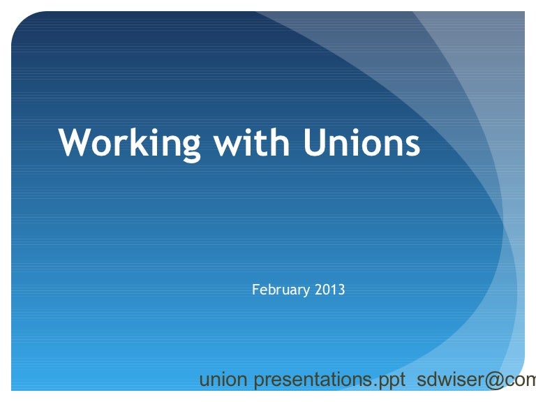Working with Unions from an HR perspective