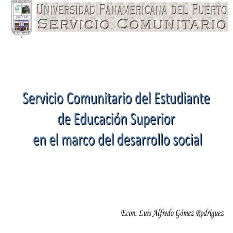 Unipap Servicio Cominitario 2 | PPT