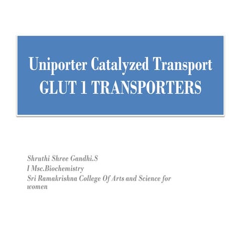 Uniporter catalyzed transport 
