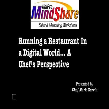 Running a Restaurant in the Digital World