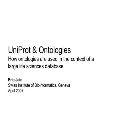 UniProt & Ontologies