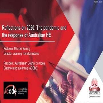 Reflections on 2020: The pandemic and the response of Australian HE