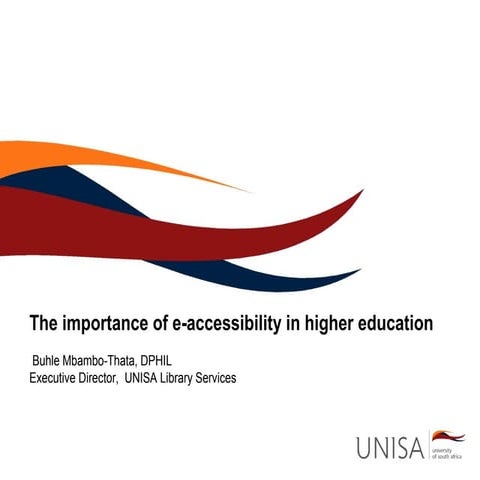Unisa e accessibility