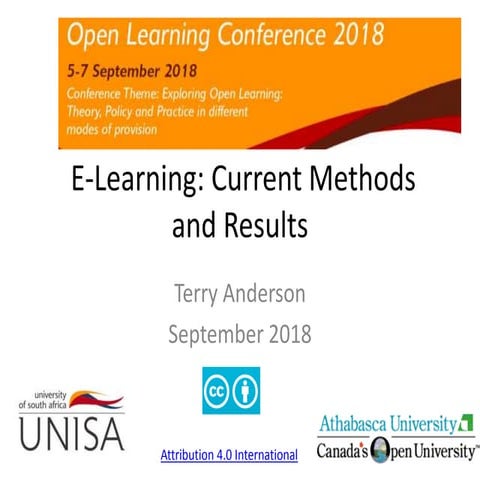 E-Research Open Learning Conference Unisa 2018