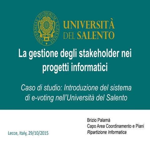 La gestione degli stakeholder nei progetti informatici