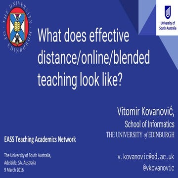 What does effective online/blended teaching look like?