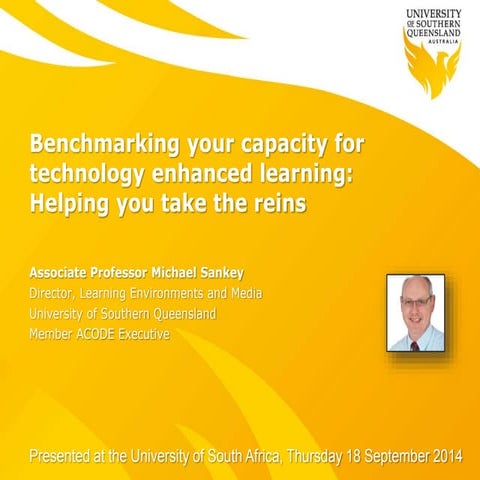 Benchmarking your capacity for technology enhanced learning