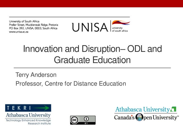 Presentation to UniSA Graduate Education at a distance