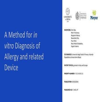A Method for in vitro Diagnosis of Allergy and related Device | PDF