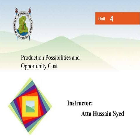 Lec 04 Production Possibilities and Opportunity Cost